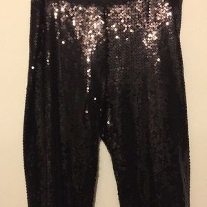 Black sequin leggings